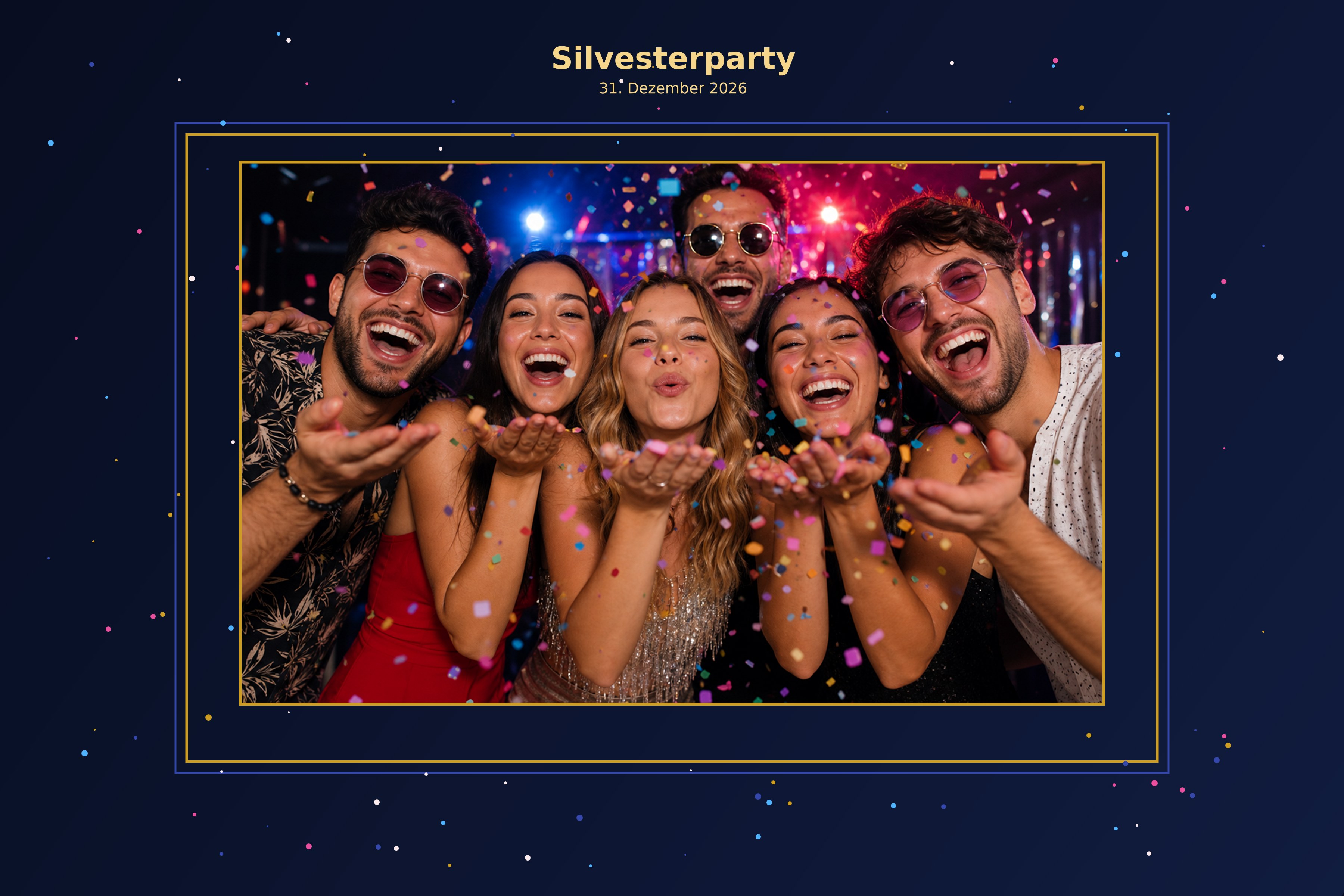 Layoutvorlage Glamour Night aus der FotoboxSuite Studio App