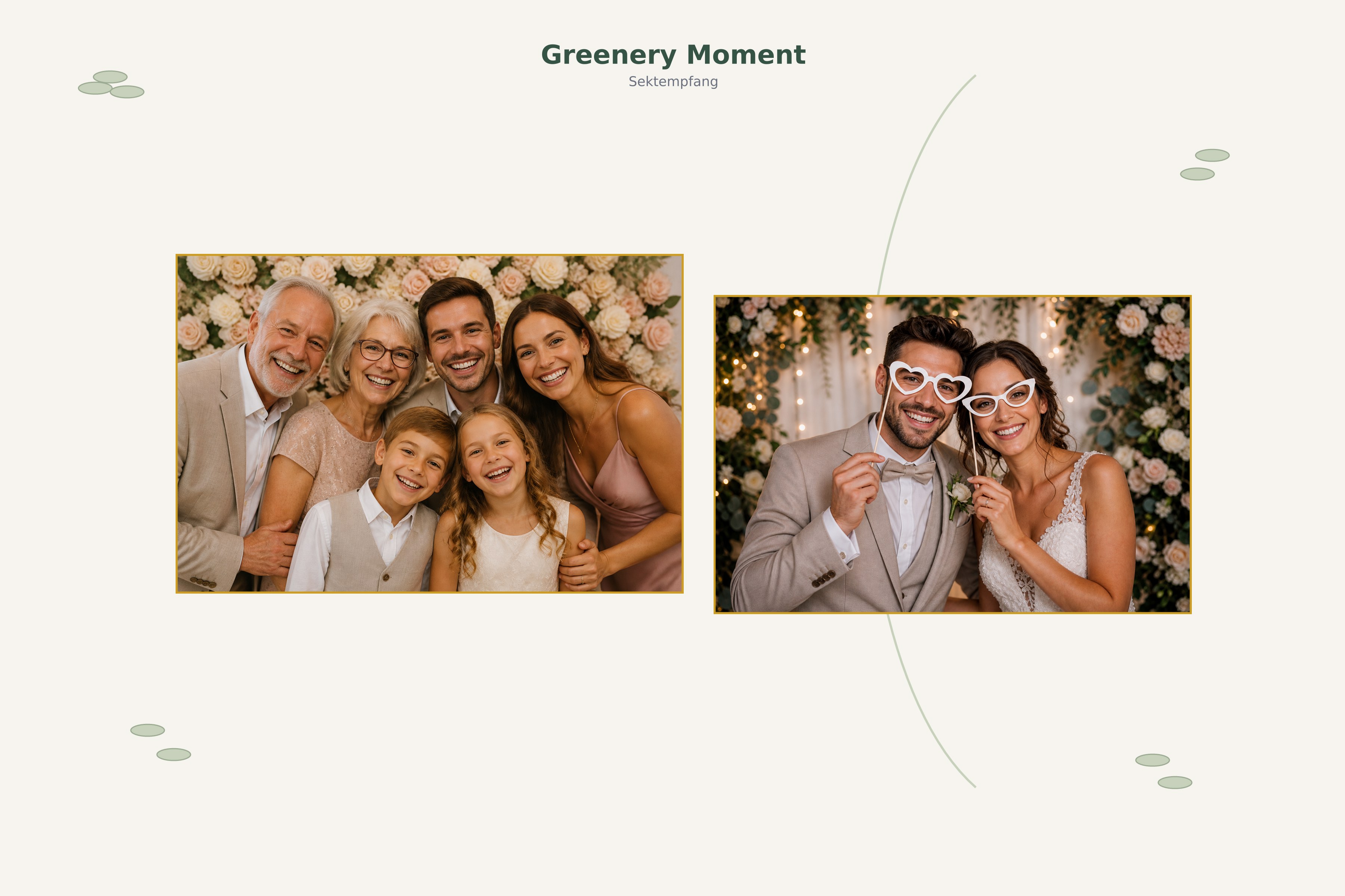 Layoutvorlage Greenery Moment aus der FotoboxSuite Studio App