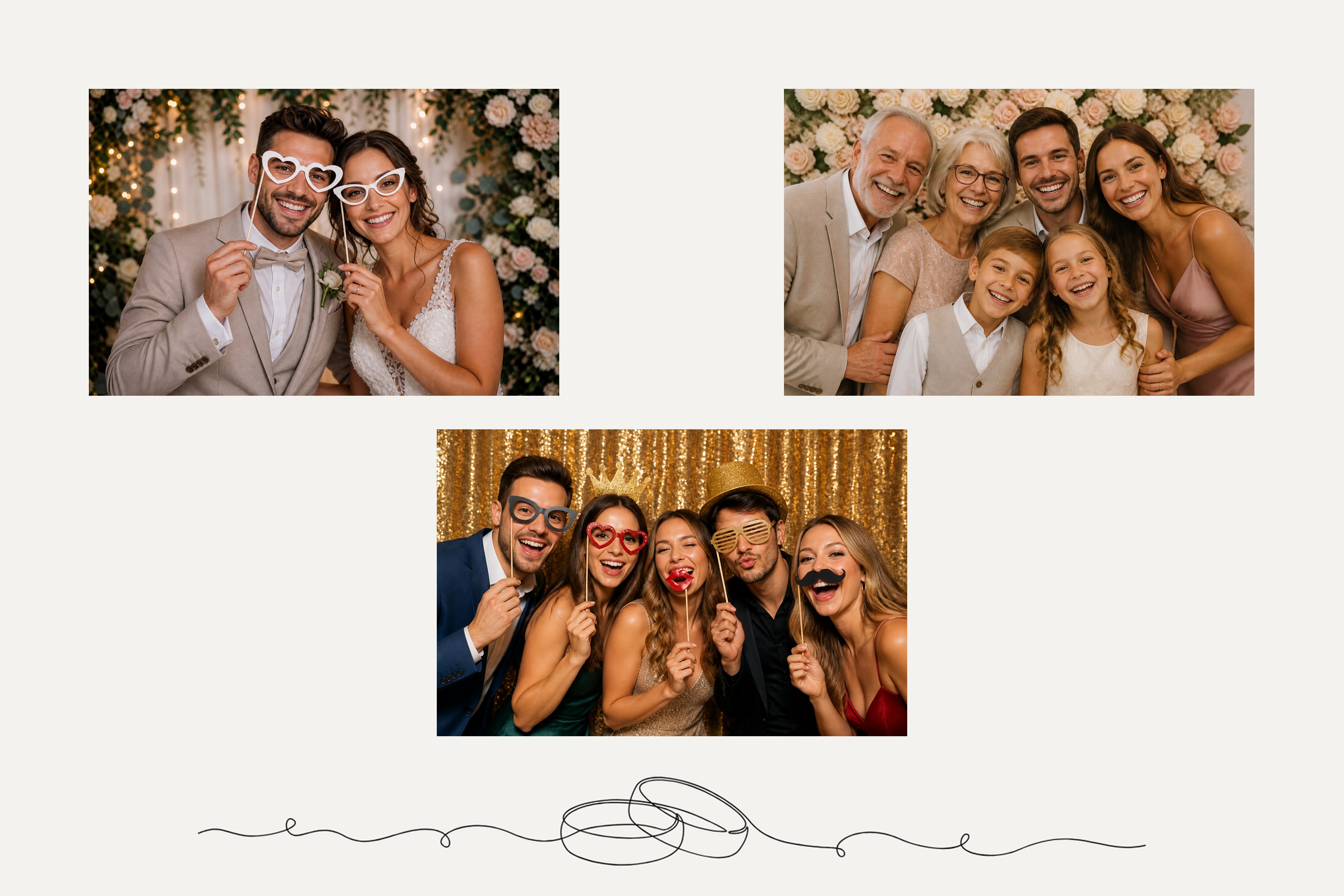 Layoutvorlage Ringlinie Trio aus der FotoboxSuite Studio App